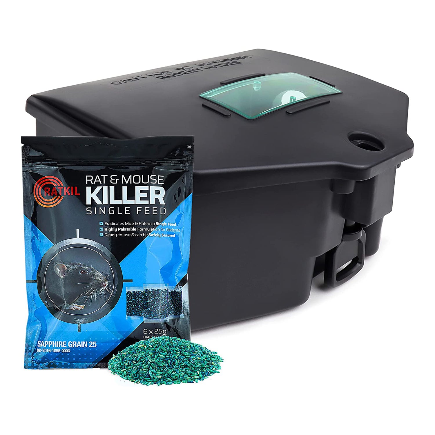 Rat & Mouse Bait Station, Use with Poison