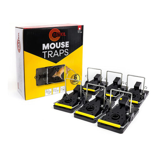 Ratkil Mouse Traps - 6 x Mouse Traps For Indoors That Kill Instantly | High Capture Rate, Effective & Easy To Use