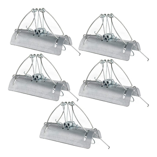 Ratkil Tunnel Mole Trap (Pack Of 5) Large Powerful Trap To Catch & Kill Moles | Protect Your Lawn & Garden | All Weather, Rust Free & Reusable Mole, Vole Rodent Solution